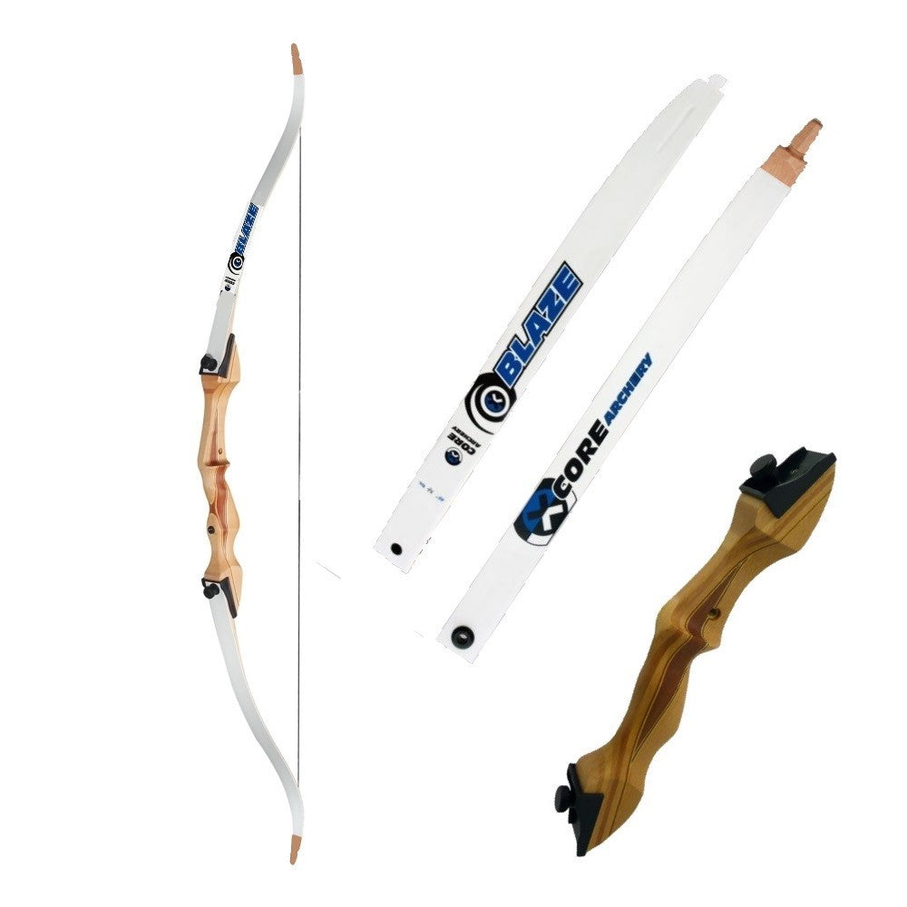 Core recurve bow LH 30-34 lbs, 70 inch complete bow wood